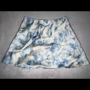 cute tie dye satin mini skirt Brand New